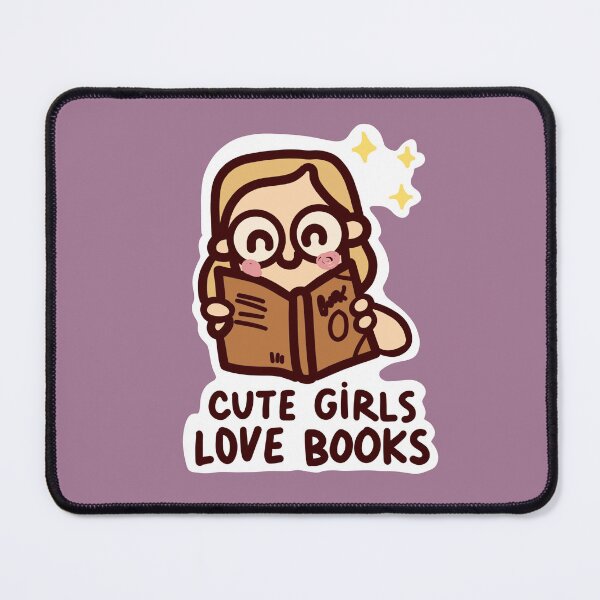 Item preview, Cute girls love books student kawaii sticker reading designed and sold by sianelliot.