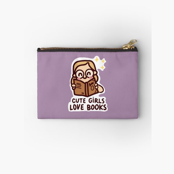 Item preview, Cute girls love books student kawaii sticker reading designed and sold by sianelliot.