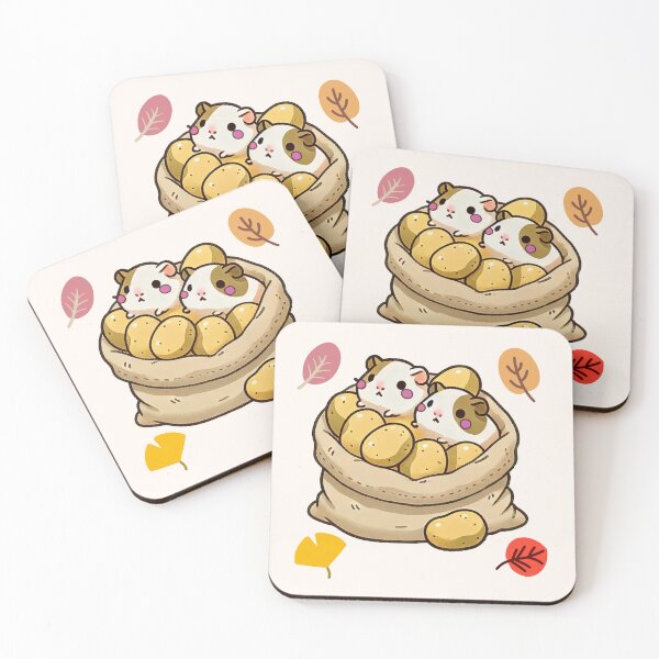 Item preview, Kawaii Guinea Pigs – Potato Bag Art designed and sold by happiecatstore.