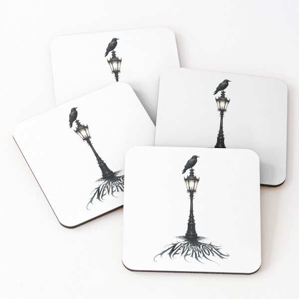 Item preview, Nevermore Raven on Gothic Lamppost Dark Literary Design designed and sold by Fenay Designs.