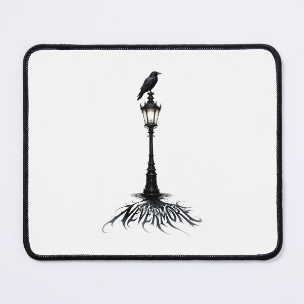 Item preview, Nevermore Raven on Gothic Lamppost Dark Literary Design designed and sold by Fenay Designs.