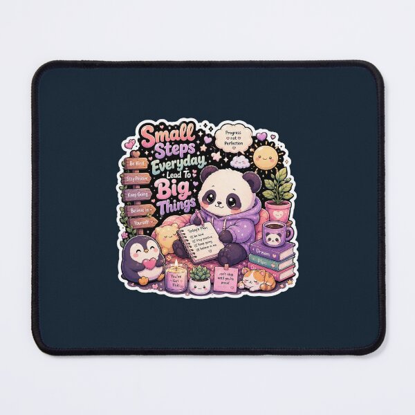 Item preview, Small Steps Everyday Sticker – Cute Kawaii Panda Motivational Aesthetic designed and sold by Digital_products_0111.