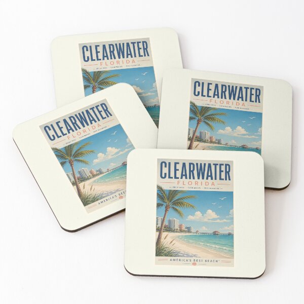 Item preview, Clearwater Beach Florida Gulf Coast Sunset Pier Tropical Beach Scene designed and sold by parisiantoast.