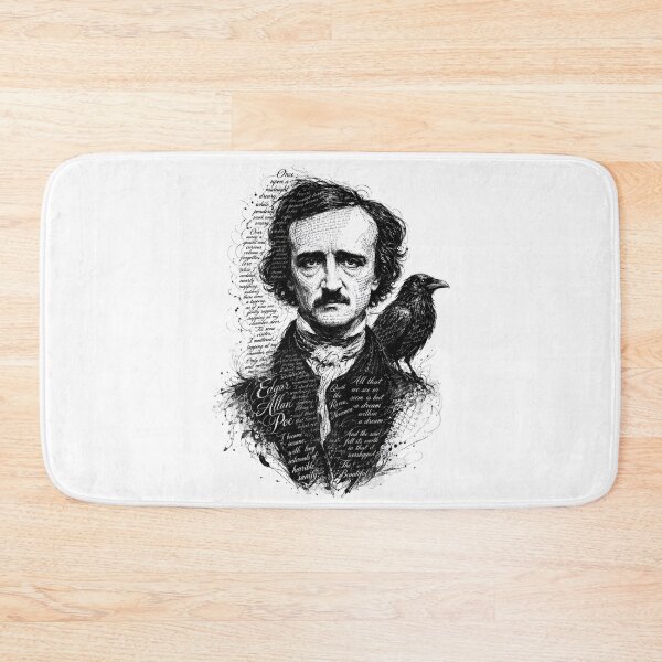 Item preview, Edgar Allan Poe Raven Portrait with Nevermore Quote Art designed and sold by Fenay Designs.