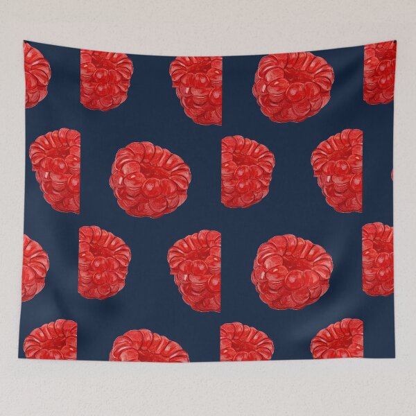 Item preview, watercolor raspberry pattern designed and sold by AestheticNi.