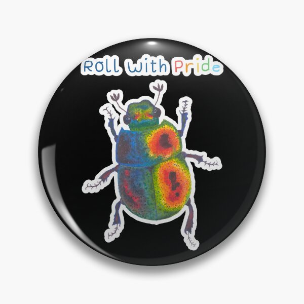 Item preview, Roll with Pride Dung Beetle designed and sold by Blackberries & Moss.