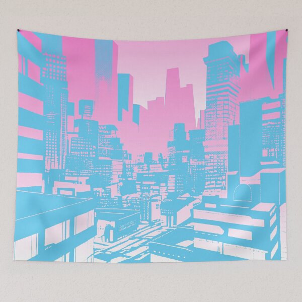 Item preview, Subtle Trans Colors Y2K Anime Scenescape designed and sold by humnoo.