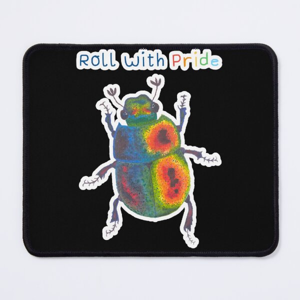Item preview, Roll with Pride Dung Beetle designed and sold by Blackberries & Moss.