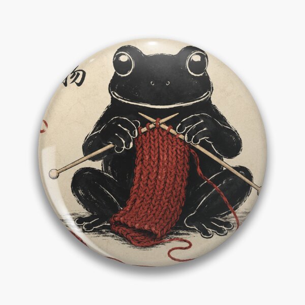 Item preview, Japanese Grumpy Frog Knitting Sewing Funny Crochet designed and sold by will freed18.