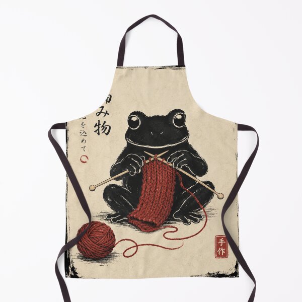 Item preview, Japanese Grumpy Frog Knitting Sewing Funny Crochet designed and sold by will freed18.