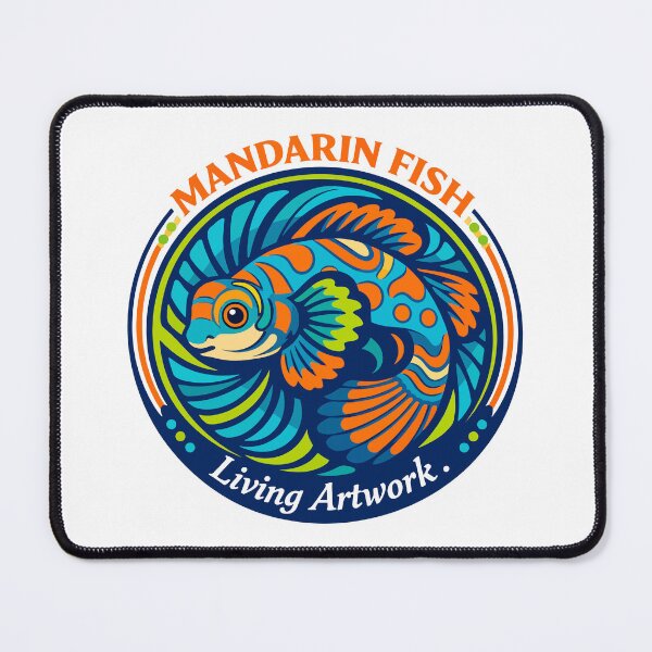 Item preview, Mandarin Fish Vibrant Ocean Emblem designed and sold by WildlifeInc.