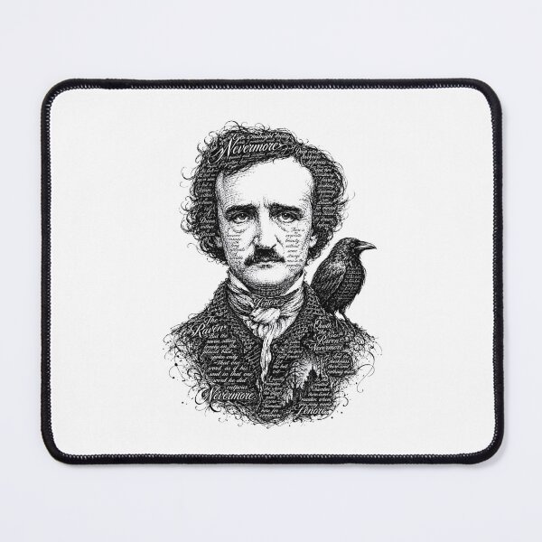 Item preview, The Raven Nevermore Lenore Edgar Allan Poe Typography Portrait designed and sold by Fenay Designs.