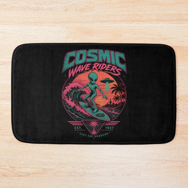 Item preview, Cosmic Wave Riders | Retro Alien Beach Distressed designed and sold by CreativePrints3.