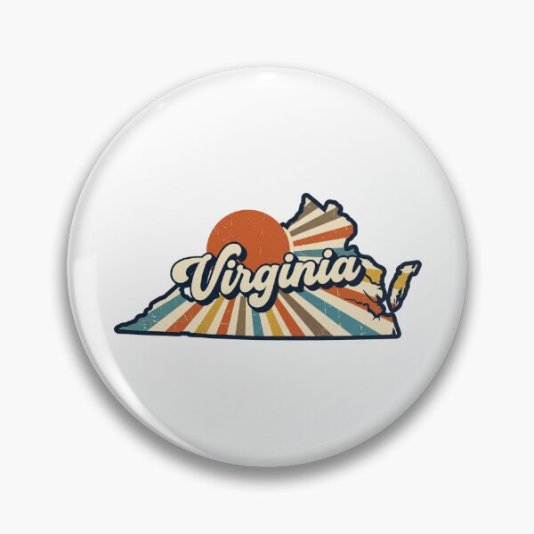 Item preview, Virginia Retro Sunset State Silhouette – Vintage Distressed Design designed and sold by Paper Drip.