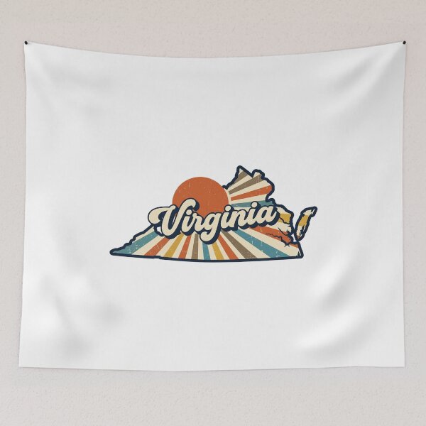 Item preview, Virginia Retro Sunset State Silhouette – Vintage Distressed Design designed and sold by Paper Drip.