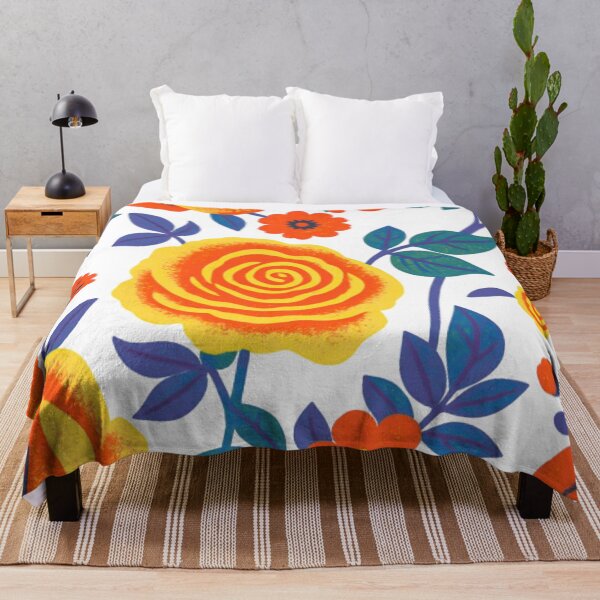 Item preview, Vibrant Retro Floral Pattern | Bold Colorful Botanical Flowers designed and sold by RairyuuBell.