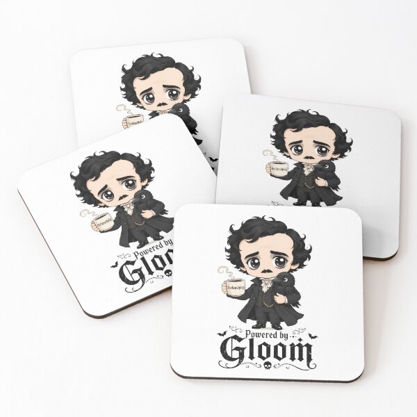 Item preview, Melancholy Powered by Gloom Cute Edgar Allan Poe Raven Art designed and sold by Fenay Designs.