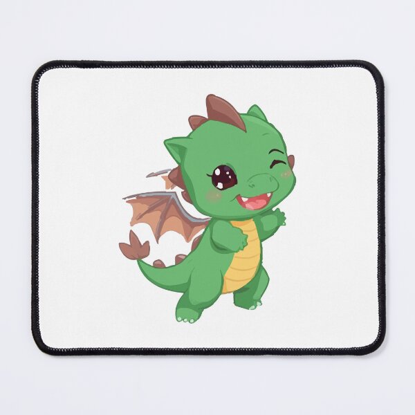 Item preview, Cute Green Baby Dragon Winking designed and sold by SarkisovaNune.