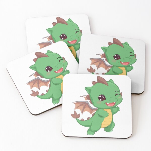 Item preview, Cute Green Baby Dragon Winking designed and sold by SarkisovaNune.