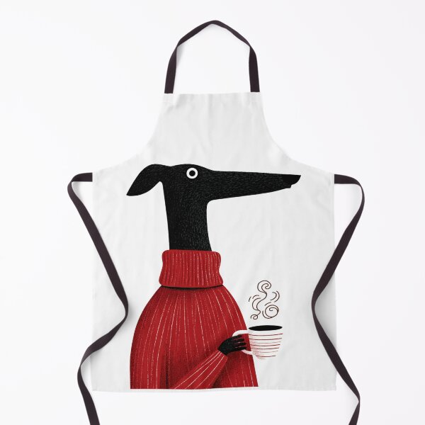 Item preview, Dachshund Drinking Coffee designed and sold by StudioRedKoala.