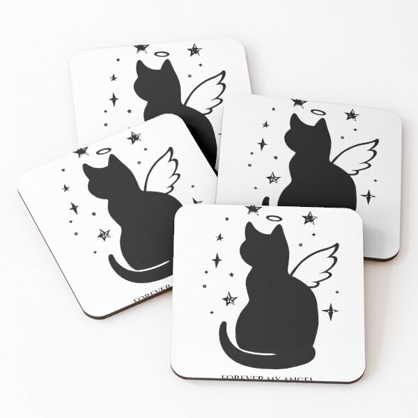 Item preview, Forever My Angel – Minimalist Angel Cat Design designed and sold by PrintologyAura.