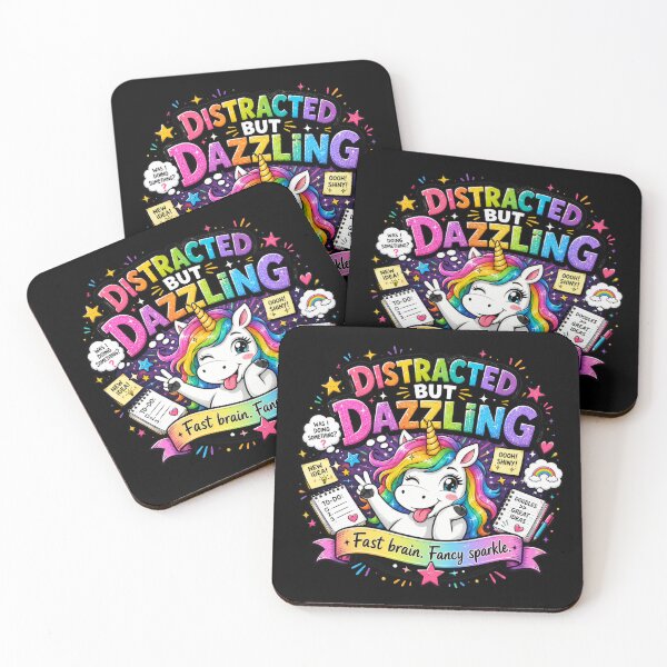 Item preview, Distracted But Dazzling Unicorn Fast Brain Fancy Sparkle designed and sold by HappyStimsCo.