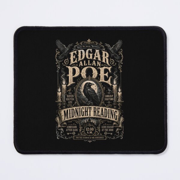 Item preview, Edgar Allan Poe Midnight Reading Quoth the Raven Nevermore Poster Art designed and sold by Fenay Designs.