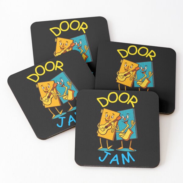 Item preview, Door Jam Funny Music Pun Retro Pop Art - Cartoon Characters Playing designed and sold by 2msons.