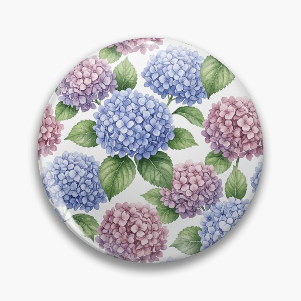 Item preview, Hydrangea Cluster Watercolor Botanical Floral Seamless Pattern designed and sold by Inkworksbyshery.