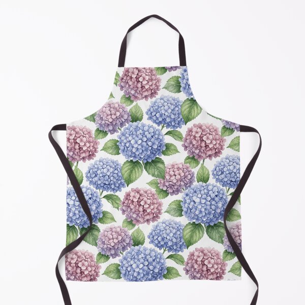 Item preview, Hydrangea Cluster Watercolor Botanical Floral Seamless Pattern designed and sold by Inkworksbyshery.