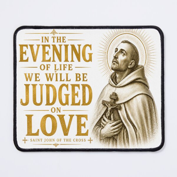 Item preview, Saint John of the Cross – Judged on Love Vintage Catholic Art Print designed and sold by Crux Fidelis.
