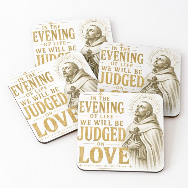 Item preview, Saint John of the Cross – Judged on Love Vintage Catholic Art Print designed and sold by Crux Fidelis.