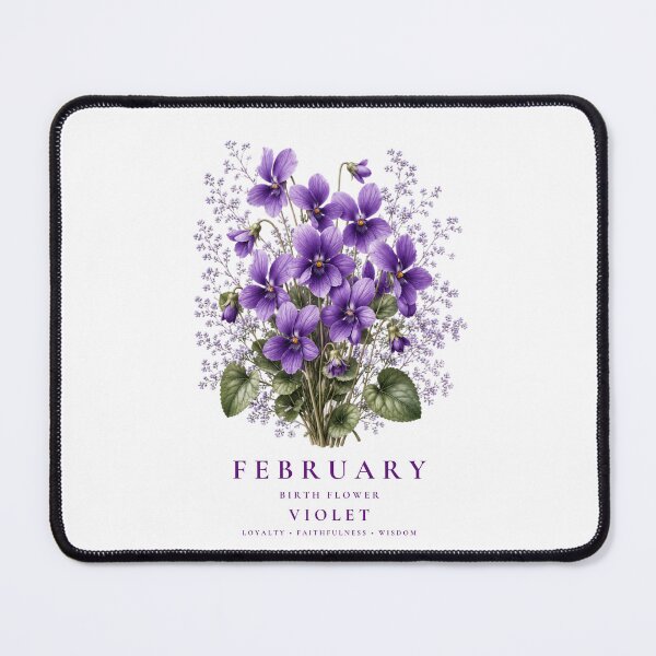 Item preview, February Birth Flower Violet T-Shirt | Born to Bloom Birth Month Flower February Violet Shirt February Birthday Gift Violet Flower Tee designed and sold by Panom Suavichien.