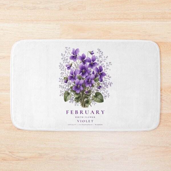 Item preview, February Birth Flower Violet T-Shirt | Born to Bloom Birth Month Flower February Violet Shirt February Birthday Gift Violet Flower Tee designed and sold by Panom Suavichien.