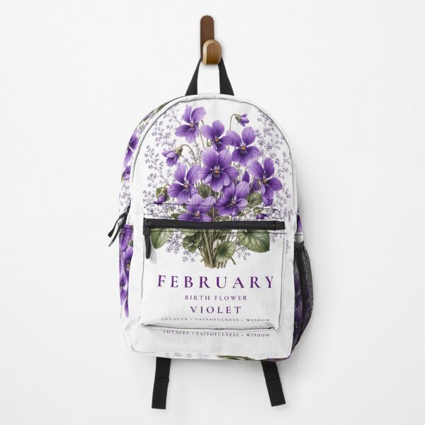 Item preview, February Birth Flower Violet T-Shirt | Born to Bloom Birth Month Flower February Violet Shirt February Birthday Gift Violet Flower Tee designed and sold by Panom Suavichien.