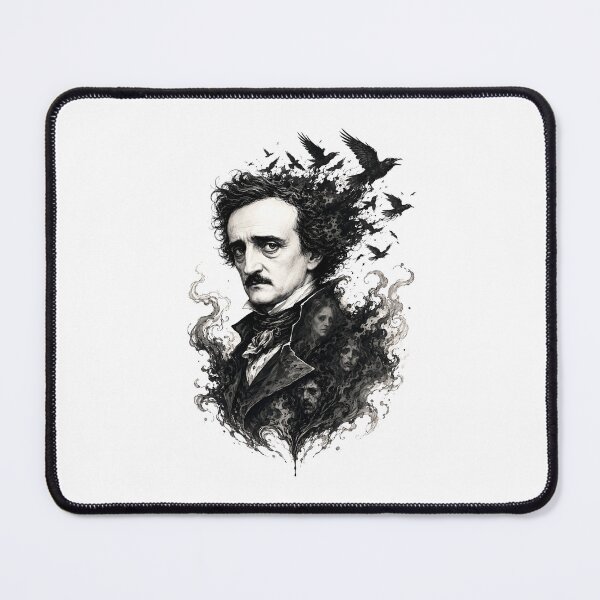 Item preview, Edgar Allan Poe Raven Portrait Dark Gothic Horror Art designed and sold by Fenay Designs.