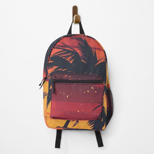 Item preview, Tropical Sunset Palm Trees – Retro Beach Vibes Design designed and sold by PlumArtDesign.
