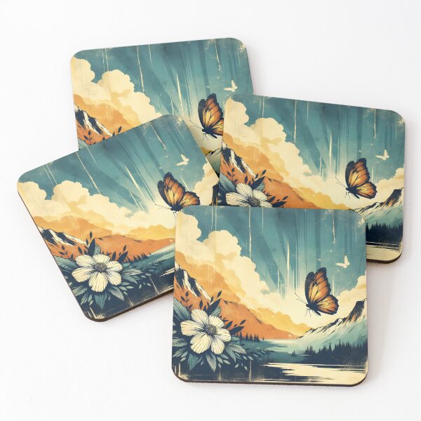 Item preview, Grunge Landsapce and Butterfly , Ai Generated Art designed and sold by ACC .