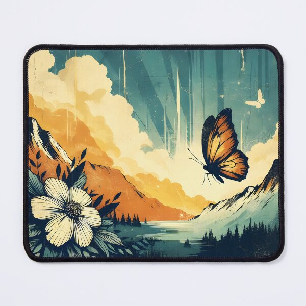 Item preview, Grunge Landsapce and Butterfly , Ai Generated Art designed and sold by ACC .
