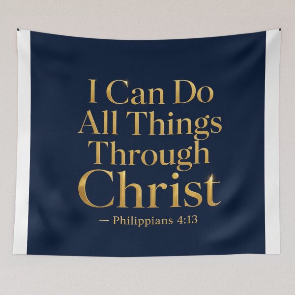 Item preview, I Can Do All Things Through Christ Philippians 4:13 Christian Scripture Art Faith Gift designed and sold by ebocraft.