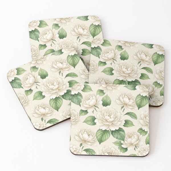 Item preview, Sage Green Cream Watercolor Neutral Botanical Floral Pattern designed and sold by Inkworksbyshery.