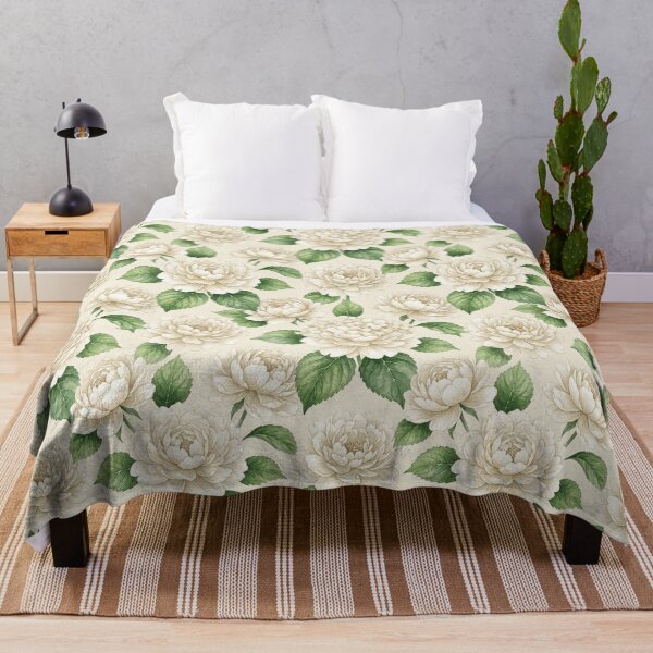 Item preview, Sage Green Cream Watercolor Neutral Botanical Floral Pattern designed and sold by Inkworksbyshery.