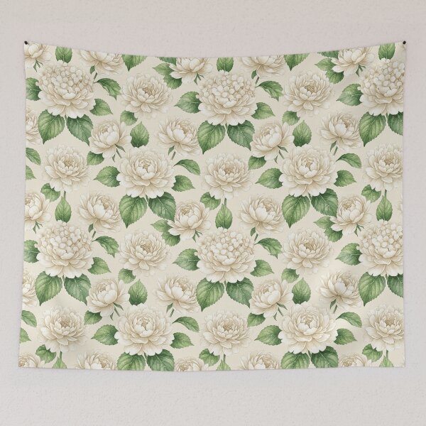 Item preview, Sage Green Cream Watercolor Neutral Botanical Floral Pattern designed and sold by Inkworksbyshery.