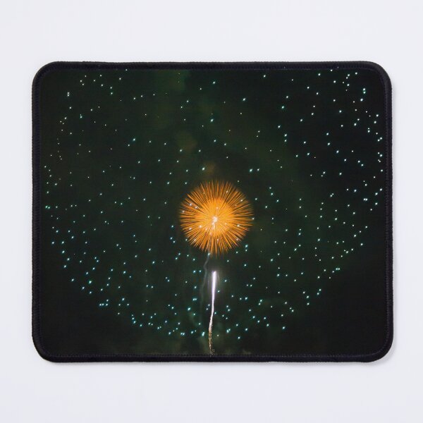 Item preview, Fireworks Burst Over Night Sky With Golden Chrysanthemum and Teal Sparkles for Celebration designed and sold by Nmallia.