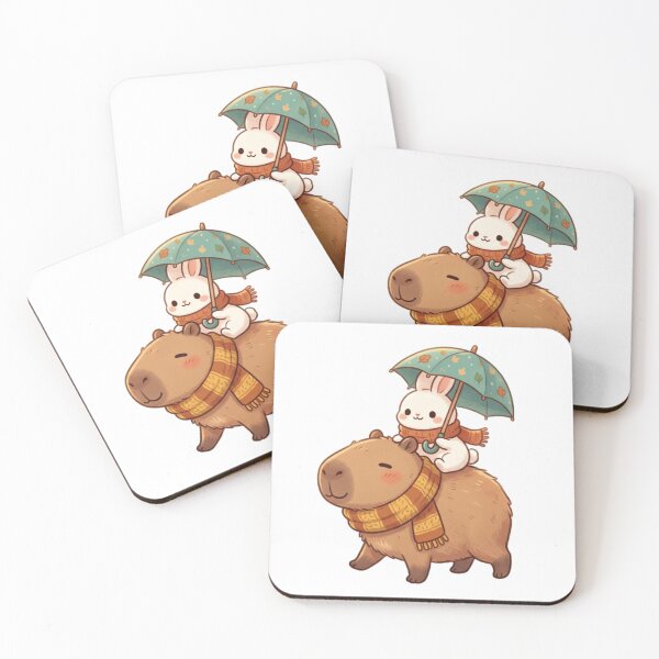 Item preview, Kawaii Chibi Capybara with Bunny Friend designed and sold by Lansangsan.