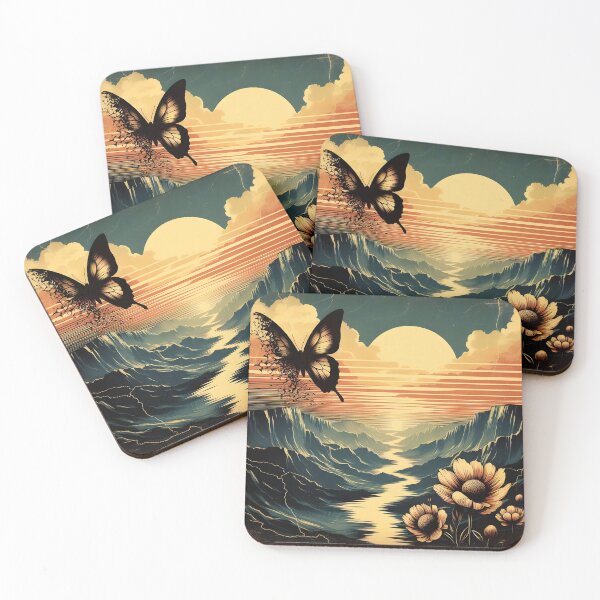 Item preview, Grunge Landsapce and Butterfly , Ai Generated Art designed and sold by ACC .