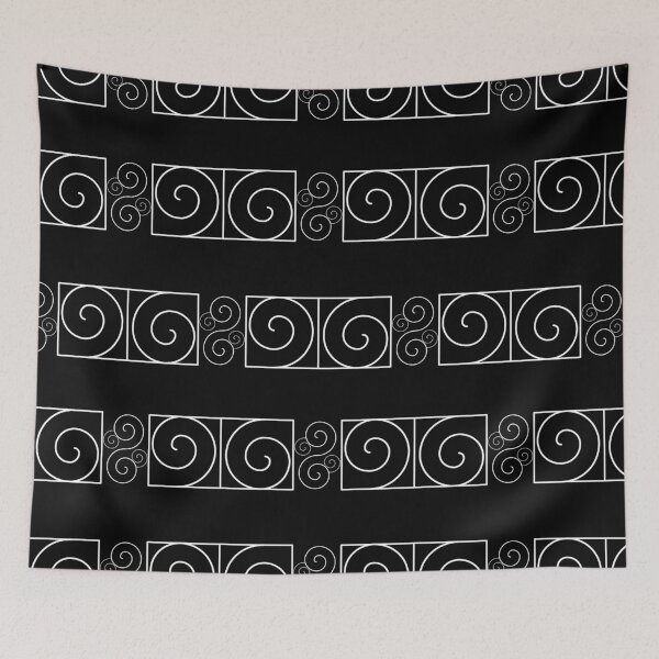 Item preview, Abstract Spiral Grid Decorative Pattern designed and sold by Mystic Threads Design.
