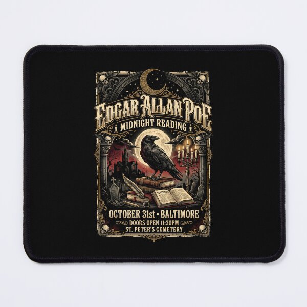 Item preview, Edgar Allan Poe Midnight Reading October 31st Baltimore Raven Poster designed and sold by Fenay Designs.