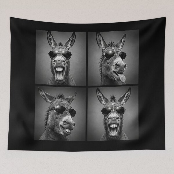 Item preview, Cool Donkey Sunglasses PhotoBooth Funny Farm Animal Stallion designed and sold by will freed18.