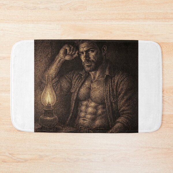 Item preview, Gay Daddy 1940s Vintage Meet Me By Lamplight Pointillism Design designed and sold by ItsAKinkThing.